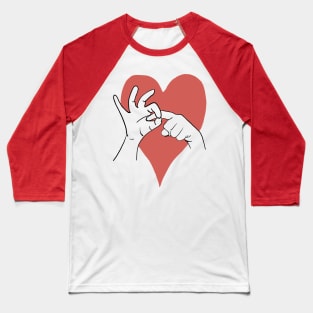 Love gesture - naughty valentines gift rude - light colour Baseball T-Shirt